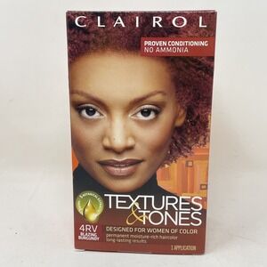 Clairol Textures & Tones 4RV blazing burgundy Hair Dye New